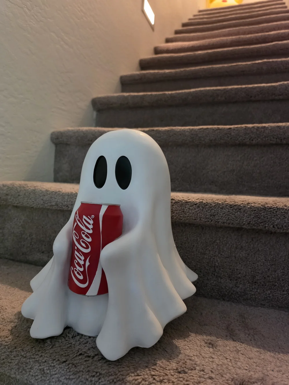 Coca-Cola White Ghost Can Holders with Red and Silver Cans